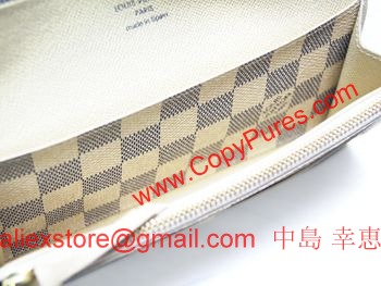 ルイヴィトン　財布　ダミエアズール　ファスナー長札　長財布　ポルトフォイユエミリー　N63021